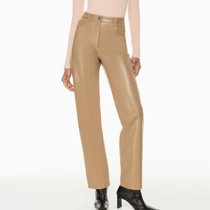 Aritzia Tan Leather Pant